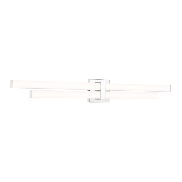 Z-Lite Zane Vanity, 2-Light, 40 In.W x 2.5 In.L x 5 In.H, Chrome /Frosted 1008-40W-CH-LED - main